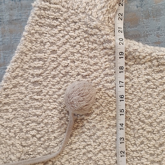 Yes LoLa Hooded Chunky Loose Knit Sweater w/ Pom poms/Size XS - Picture 5 of 9